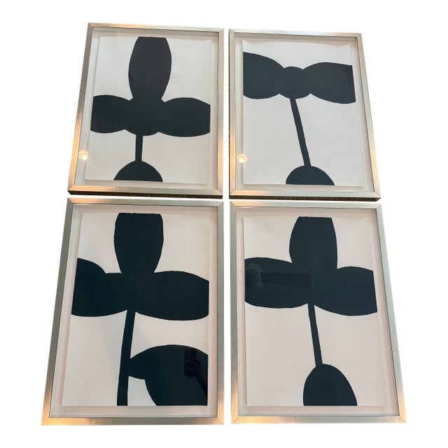 Set of 4 Black and White Prints For Sale