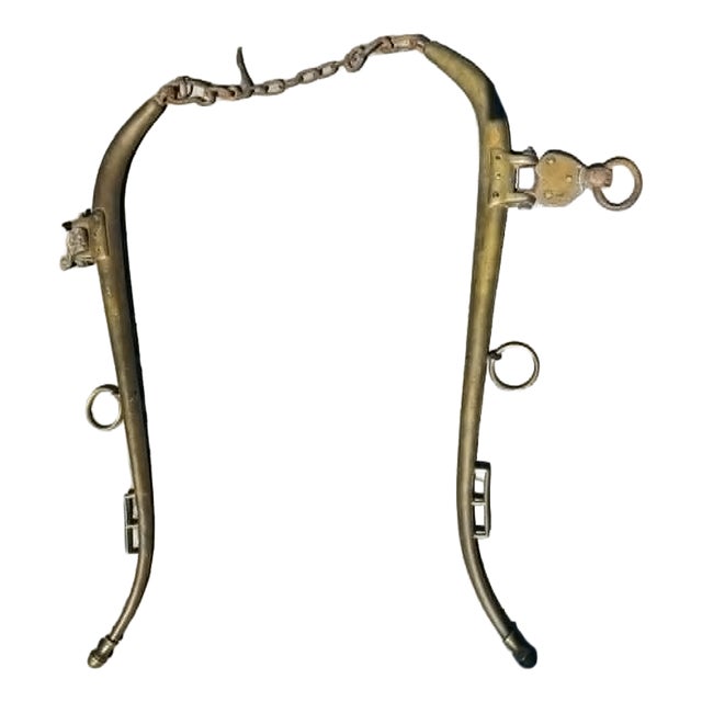 19th-Century Brass Horse Collar, Set of 2 For Sale