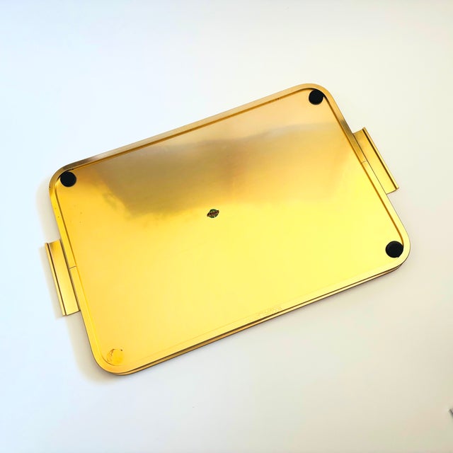Large MCM Gold Aluminum Tray by Woodmet Limited, England For Sale - Image 12 of 14