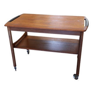 Vintage Danish Teak Serving Trolley, 1960s For Sale