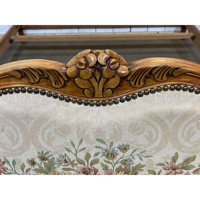 1970s Louis XV Style Sleigh Bed, 1970s For Sale - Image 5 of 11