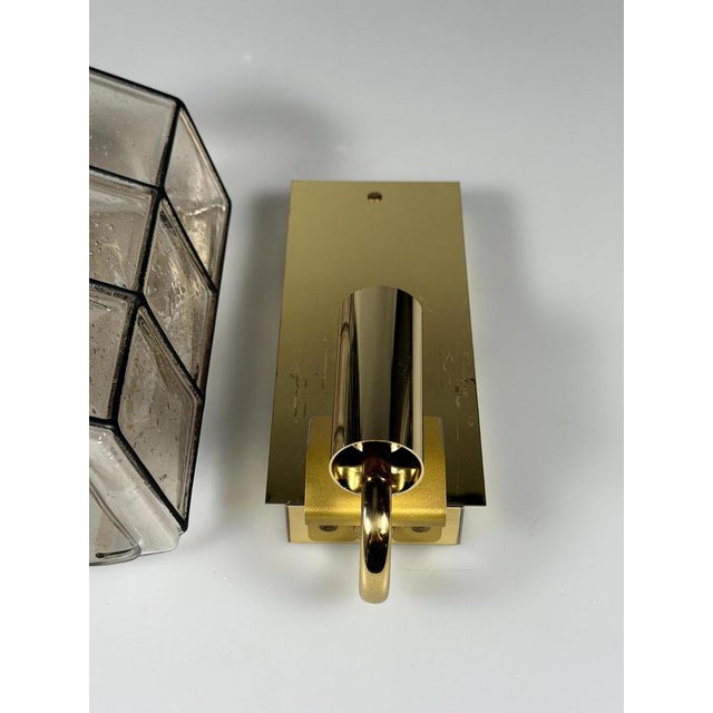 German Glass and Metal Wall Lamp from Glashütte Limburg, 1960s-1970s For Sale - Image 18 of 18
