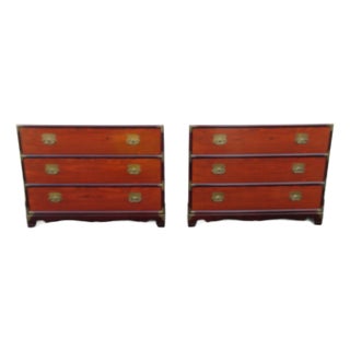 Hollywood Regency Large Nightstands Small Dressers a Pair 5723 For Sale