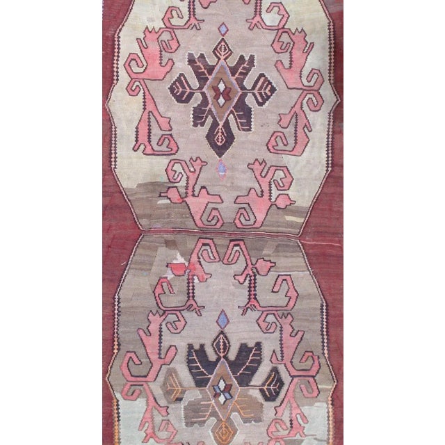 Traditional 1940s Turkish Kilim Rug For Sale - Image 3 of 5
