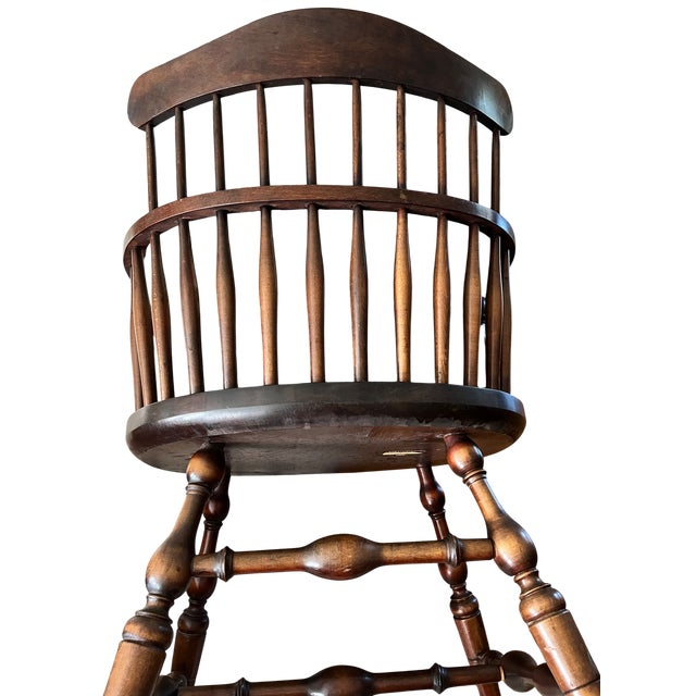 Set of 6 Vintage Bent Brothers Solid Maple Sack-Back Windsor Captain's Dining Chairs, Circa 1940s For Sale In Jacksonville, FL - Image 6 of 17