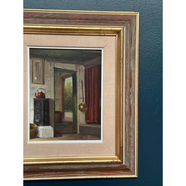 Osvald Rasmussen, Kitchen II, 1960s, Oil on Canvas For Sale - Image 4 of 13