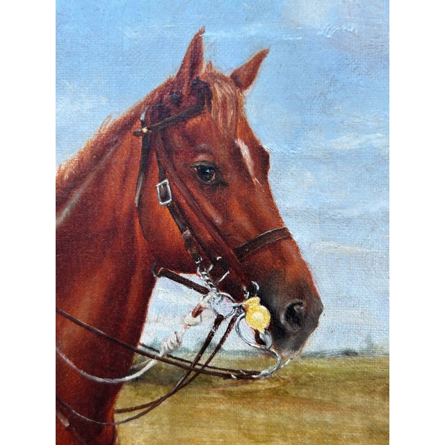 Late 19th Century Antique British Colonial Painting of an Indian Cavalry Officer. For Sale - Image 5 of 10