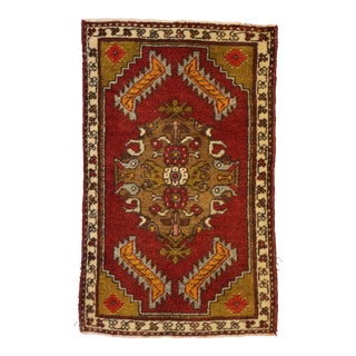 Vintage Turkish Yastik Rug - 01'05 X 02'03 For Sale