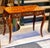 French Elegant French Writing Desk – Ornate Brown Wood With Gold Leaf Details For Sale - Image 3 of 3