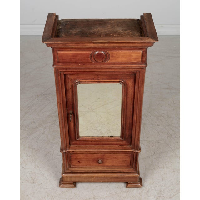 Chestnut 19th Century French Louis Philippe Style Wall Cabinet For Sale - Image 8 of 8