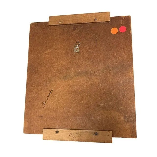 1940s 1940s Pos War Hawaiian Airbrush Casablanca Lily on Paper Framed For Sale - Image 5 of 7