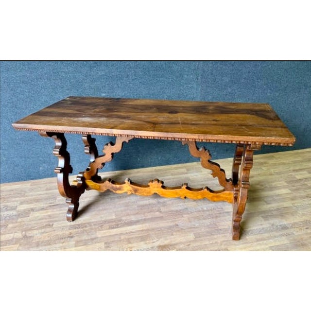 Walnut Dining Table, 1920s For Sale - Image 6 of 8
