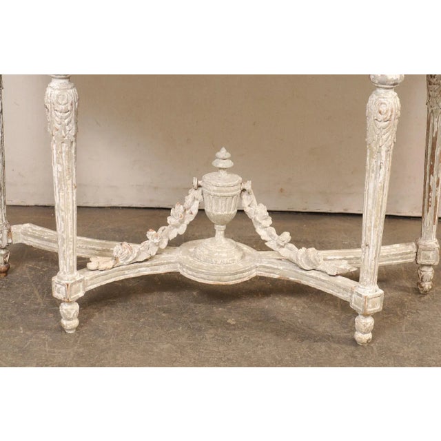 18th Century French Neoclassic Marble Top Console For Sale - Image 10 of 11