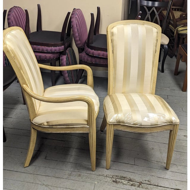 Late 20th Century Century Furniture Contemporary Pickled Oak Dining Chairs Patina Finish 3812s - Set of 6 For Sale - Image 6 of 12