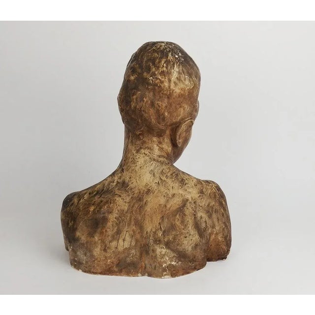 Plaster Bust by Jean Pavie, 1890-1910 For Sale - Image 3 of 13