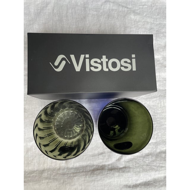 Modern Vistosi Limited Edition Blown Glass Tumblers – Set of 2 For Sale - Image 3 of 9