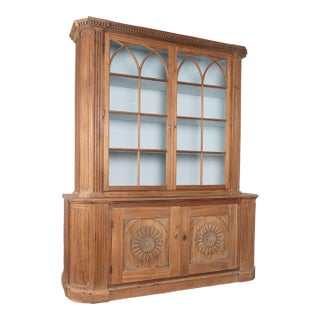 19th Century Tall Bookcase Display Cabinet From Portugal For Sale