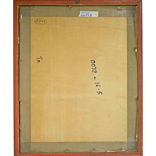 Antonio Santacroce, Portrait of a Girl, Mixed Media, 1980s For Sale - Image 4 of 5