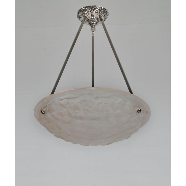 David Gueron Degue French Art Deco Pendant Light by Degue - 1920s France For Sale - Image 4 of 10