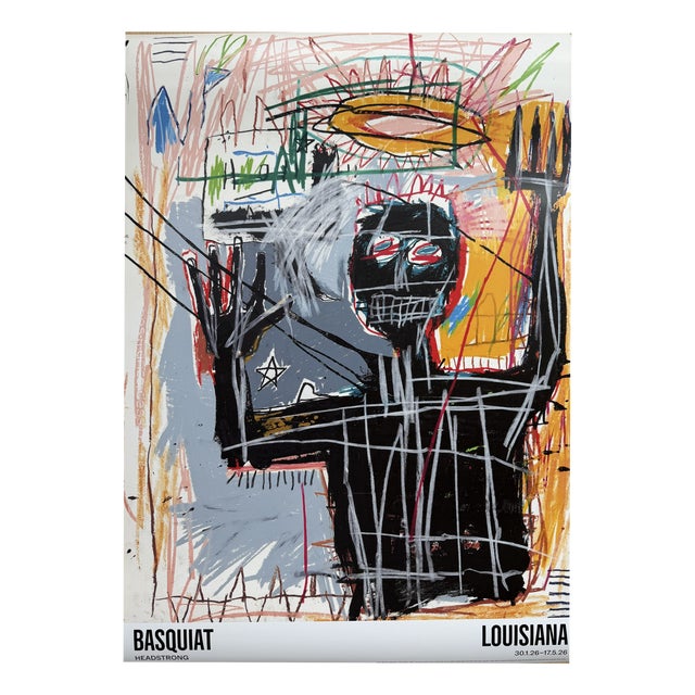 Furious Man 1982 Exhibition Poster by Jean Michel Basquiat, 2000s For Sale