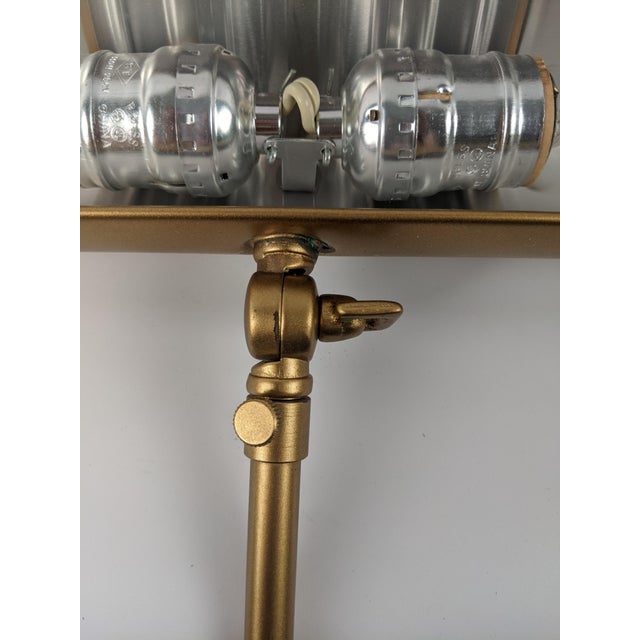 Vintage 14" Adjustable Brass Gallery Picture Light – Articulated Single Arm & Built-in Switch For Sale - Image 4 of 11