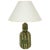 Midcentury Italian Green & Yellow Ceramic Table Lamp For Sale
