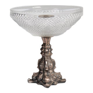1900 - 1909 France Silver Crystal Serving Piece For Sale