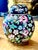 Chinoiserie Vintage Famille Noire Porcelain Lidded Floral Ginger Jars - Set of 2 For Sale - Image 3 of 9
