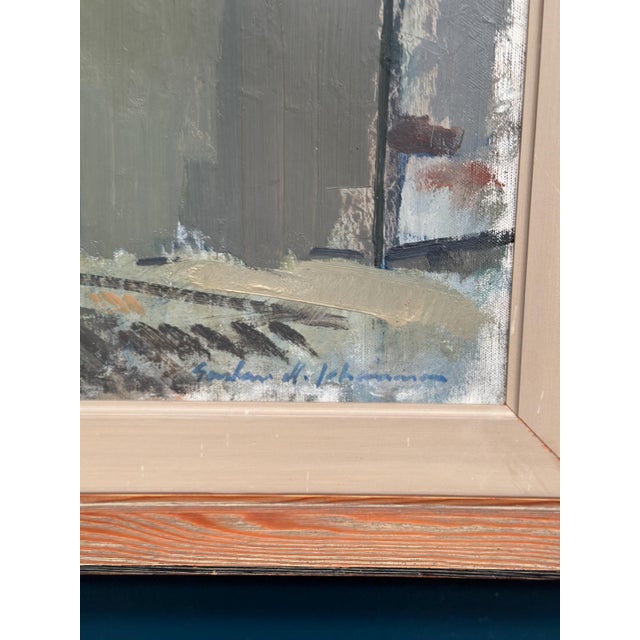 Gustav‑adolf Johansson, Sage House, 1950s, Oil Painting on Canvas, Framed For Sale - Image 8 of 18