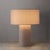Mid-Century Modern Moonlight Table Lamp - Cashmere Gray Linen Shade, Dimmer Switch For Sale - Image 3 of 6