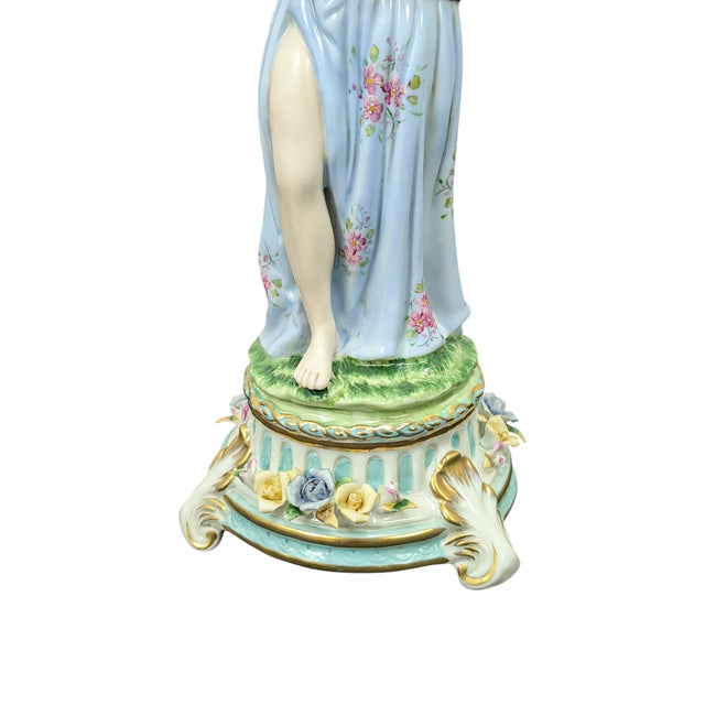 Ceramic Porcelain Muse Statuette with Lyre, 1960s, Porcelain For Sale - Image 7 of 9