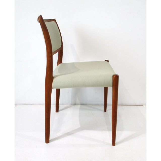 Cream Niels O. Moller Teak Upholstered Dining Chairs by j.l. Moller Denmark For Sale - Image 8 of 15