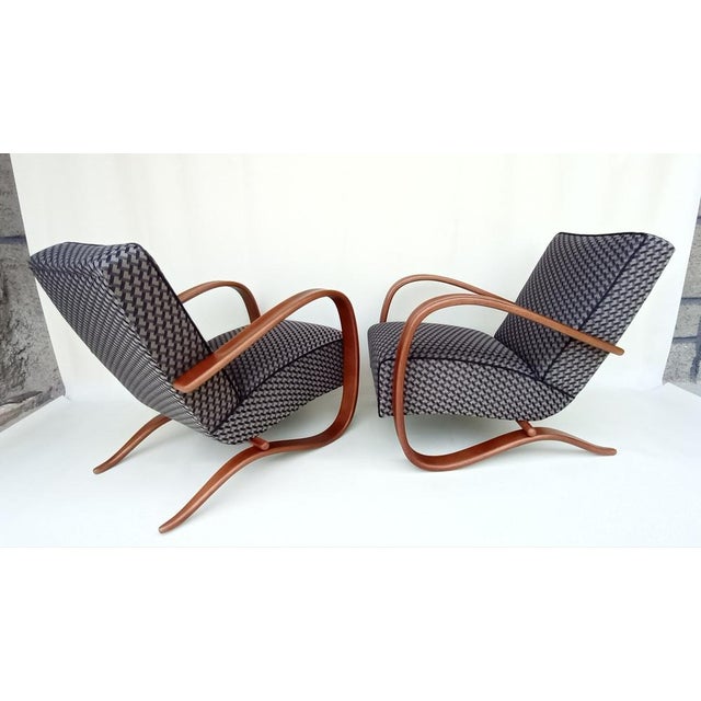 1930s H-269 Lounge Chairs by Jindrich Halabala for Up Zavody, 1930s, Set of 2 For Sale - Image 5 of 16