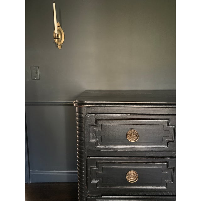 French 18th Century Ebonized Oak French Commode For Sale - Image 3 of 7
