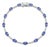 Natural 18k Gold Blue Sapphire 3.85cts & Diamond 0.39cts Bracelet For Sale