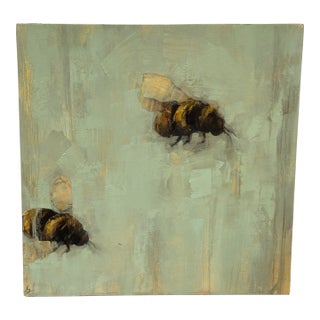 Angie Renfro Bee's Collection Oil Painting on Wood, Signed For Sale