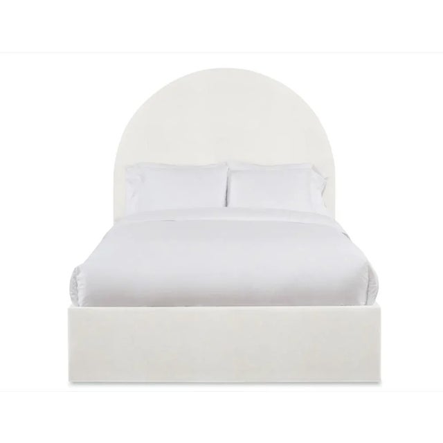 Casa Cosima Poppy Twin Bedframe, Ivory Velvet For Sale - Image 4 of 4