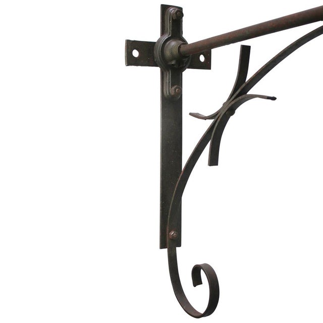 French Green Enamel Cast Iron Street Wall Light For Sale - Image 6 of 9