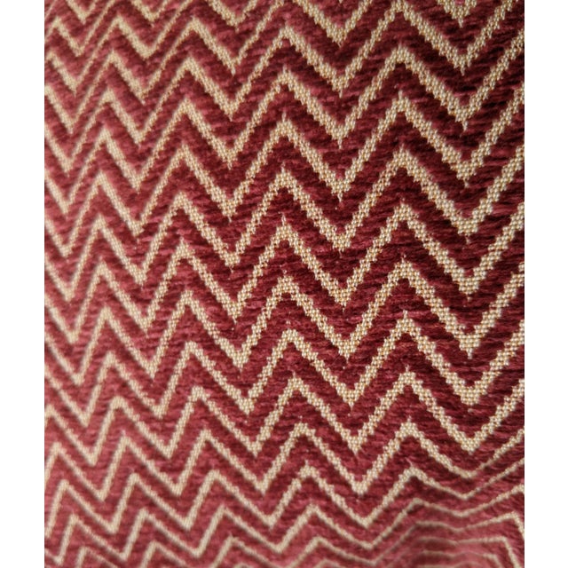 Brunschwig & Fils Custom Decorator Chenille Chevron Missoni Style Lumbar Pillows- A Pair For Sale - Image 4 of 11