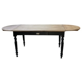 Oval Pine Farm Table with Extensions, 1950s For Sale