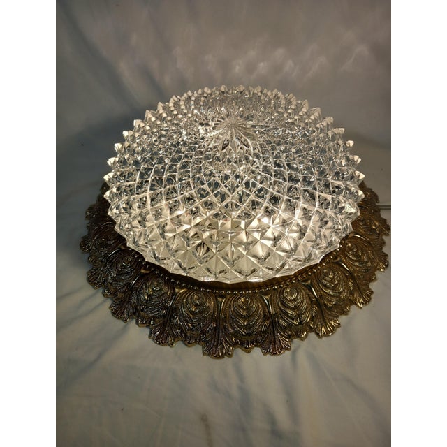 Mid-Century Modern Vintage Ceiling Light with Glass Shade, 1970s For Sale - Image 3 of 14