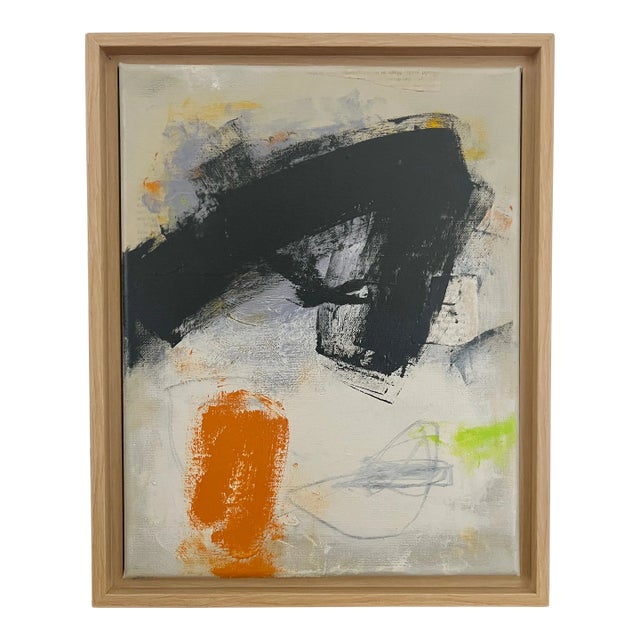 "Mobile" Contemporary Original Framed Abstract Painting on Canvas For Sale