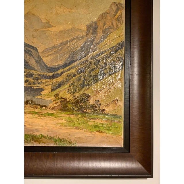 Tranquil Vintage Impasto Plein Air Landscape Oil Painting on Canvas by Ernst Carl Walter Retzlaff For Sale - Image 4 of 6