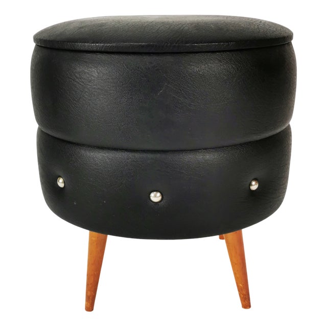 Modern Pouf with Storage, Netherlands, 1960s For Sale
