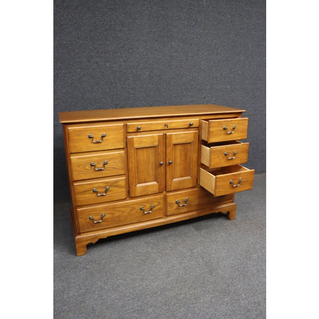 American of Martinsville Oak Dresser For Sale - Image 11 of 12