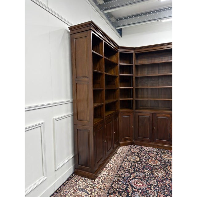 English Corner Bookcase in Teak For Sale - Image 4 of 18