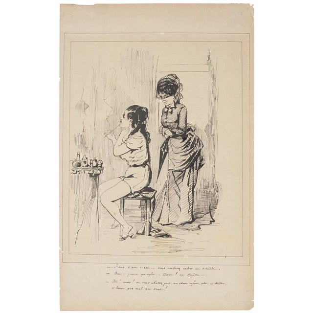 Scenography is three original lithographs on paper, realized by an Anonymous French artist of the XX century. Sheet...