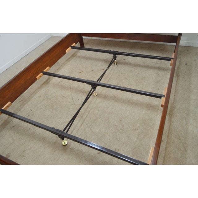 Brown Stickley Queen Tufted Bed For Sale - Image 8 of 12