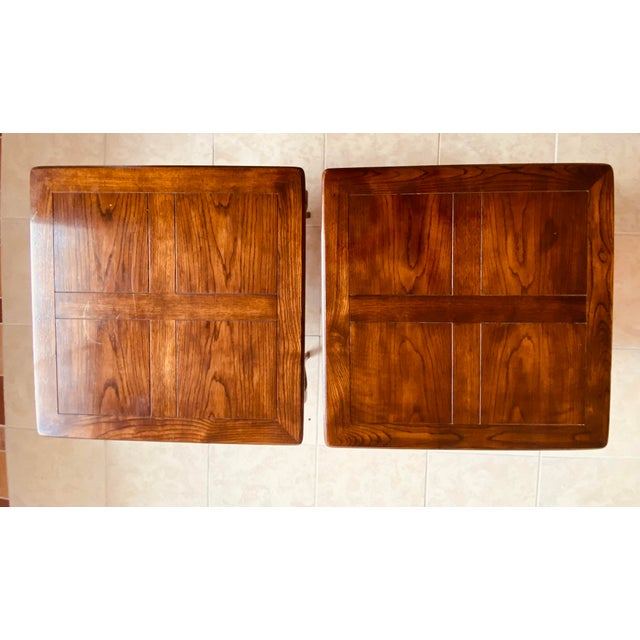 Wood 1986 Henredon Country French Walnut Side Tables Model 3201-42, a Pair For Sale - Image 7 of 11