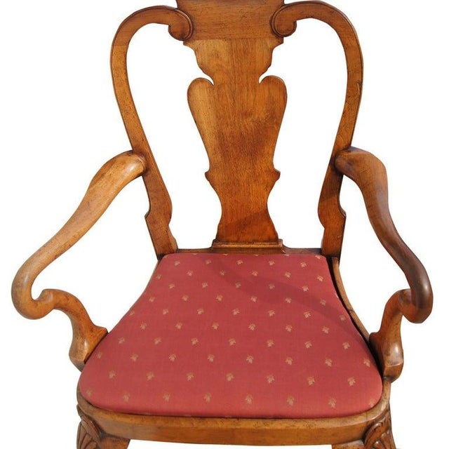 Chippendale Style Walnut Arm Chair For Sale In Houston - Image 6 of 9